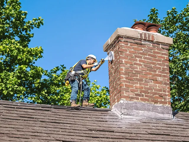 New Albany Chimney Sweep performing an inspection with advanced tools in New Albany, OH