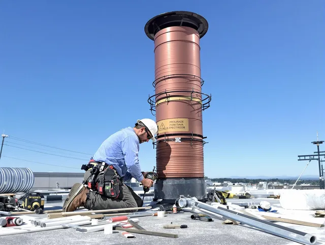Installed chimney liner by New Albany Chimney Sweep in New Albany, OH