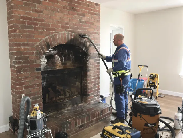 New Albany Chimney Sweep expert performing detailed chimney sweep in New Albany, OH