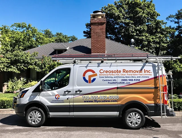 New Albany Chimney Sweep technician removing creosote safely in New Albany, OH