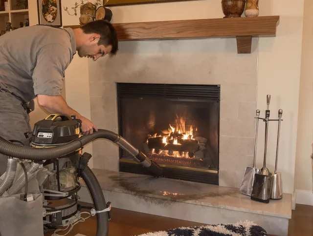 Routine fireplace upkeep by New Albany Chimney Sweep in New Albany, OH