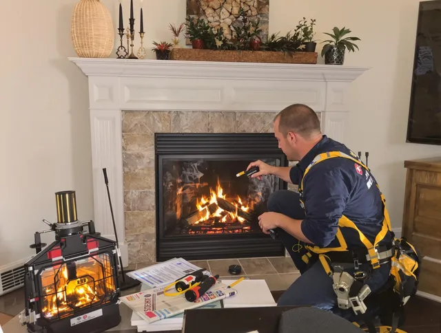 Safety-focused fireplace inspection by New Albany Chimney Sweep in New Albany, OH