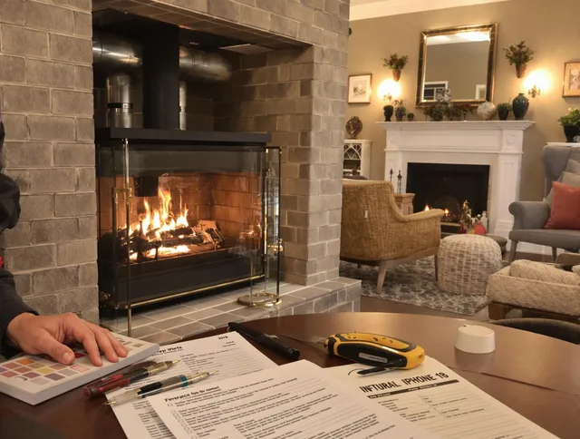 New Albany Chimney Sweep verifying fireplace safety measures in New Albany, OH