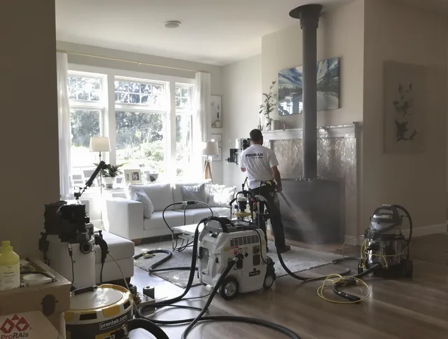 Soot removal service by New Albany Chimney Sweep for a fireplace in New Albany, OH